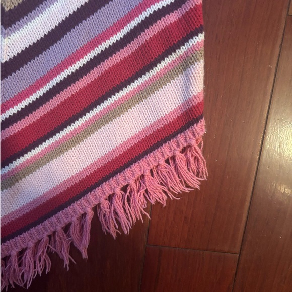 Vintage Kids Gap Fringe Colourful Striped Boho Cottagecore Sweater 12-18 Months - Picture 4 of 8